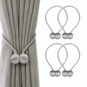 Set of 4 Elegant And Modern Magnetic Curtain Tiebacks, Perfect for Holding Curtains in Place. Ideal for Enhancing The Decor of Offices, Bedrooms, And Living Rooms