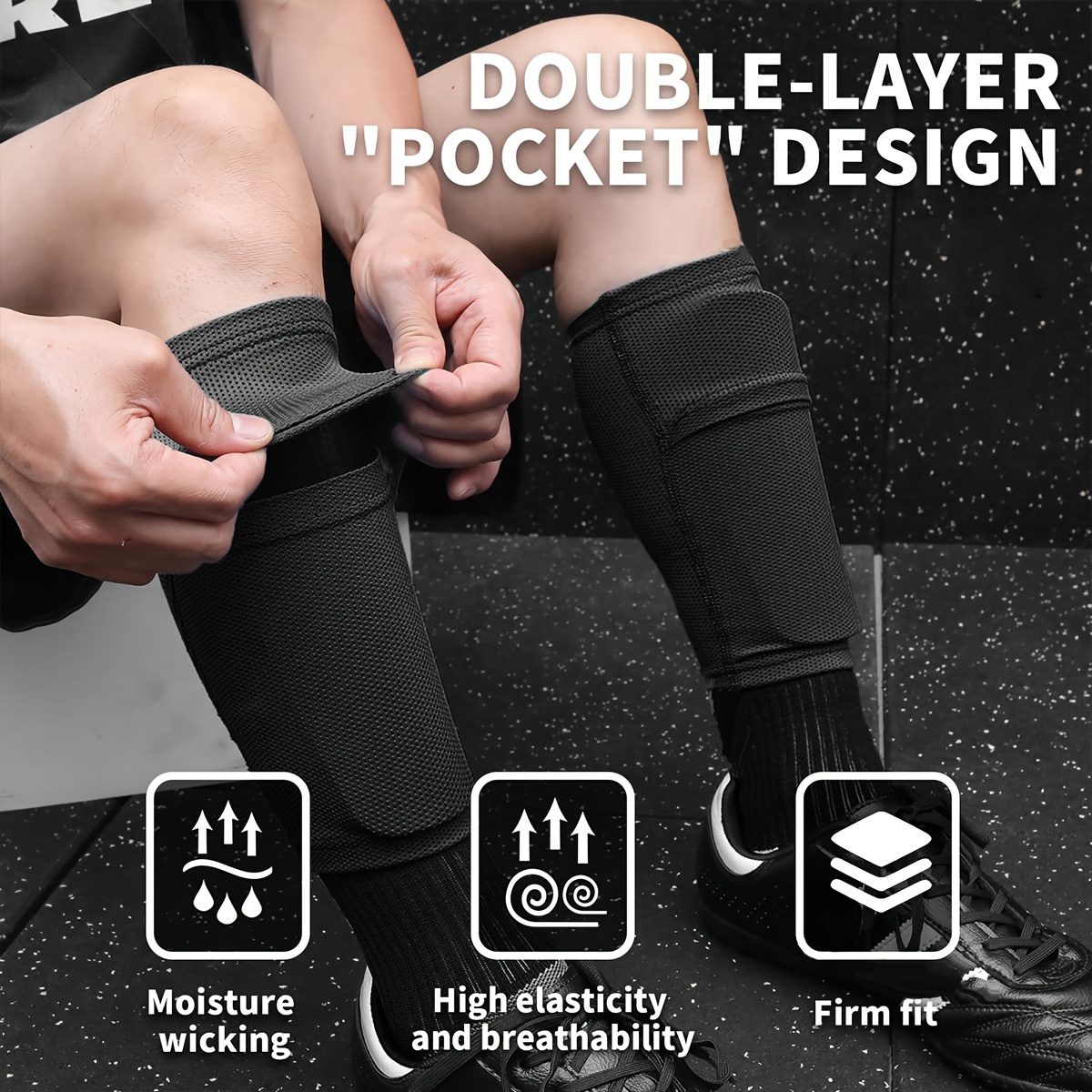 Set of 2 Breathab Shin Seves Designed for Soccer, Featuring a Durab New Sty Avaib in Sizes S, M, And These Extra Roomy Shin Socks Provide for Comfort And Are Ideafor Summer Camps And Agues - Image 4