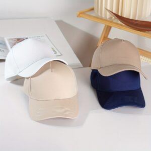1pc/5pcs fashionable solid color light baseball cap men's simple street personality hard top baseball cap