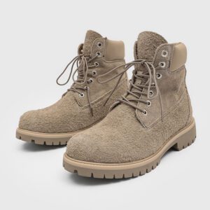 Men's Boots with Thick Sole for Height Increase, Work Boots, Outdoor Hiking Shoes, American High-Top Motorcycle Casual Shoes