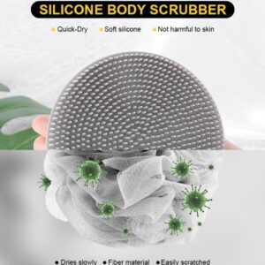1pc Soft Brush in Black And Gray, a Gentle Exfoliating Pad And Massager Designed for Thorough Cleansing, Free of Fragrances, Perfect for Eliminating Dead Skin