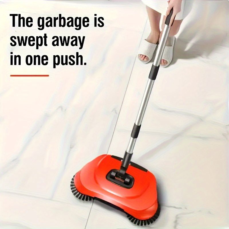 Long Handle Manual Sweeper And Vacuum Set - Multifunctional Push Floor Cleaning Tool for Hard Floors, Tiles, Kitchens, Offices And Pet Hair Removal - Image 7