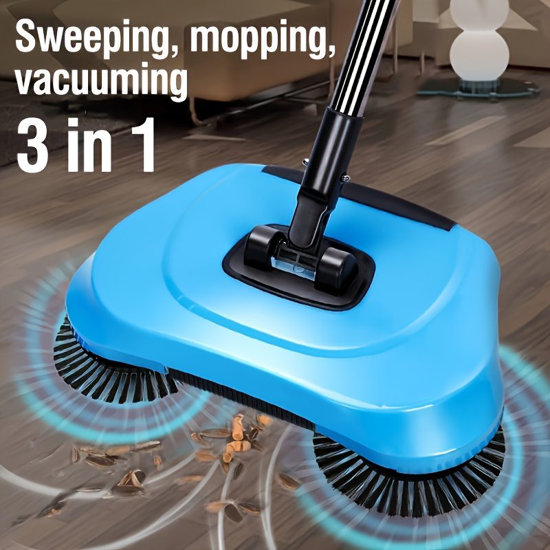 Long Handle Manual Sweeper And Vacuum Set - Multifunctional Push Floor Cleaning Tool for Hard Floors, Tiles, Kitchens, Offices And Pet Hair Removal - Image 3