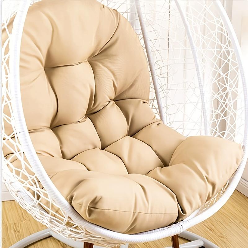 Indoor Outdoor Egg Chair Pad, Heavy Weight Fabric Durable, Soft Filling Like Clouds, User-Friendly Ties Fixation, for Study And Sunbathing, Suspended Seating Mat - Image 9