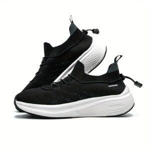 Men's Breathable Slip-On Sneakers Compatible for Running, Training & Gym - Low-Top - Casual Sneakers with Cushioned MD Sole, Striped/Checkered/ Color Options - -Terrain Wear (Gym, Outdoor, Everyday)