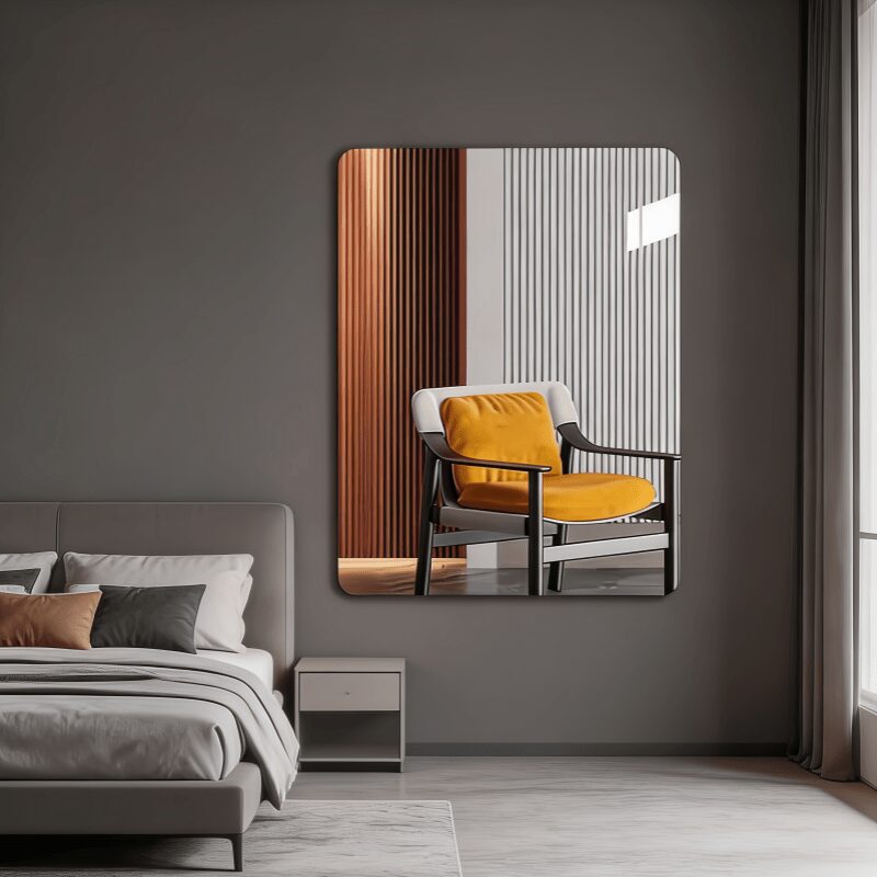 1pc Non-Glass Body Mirror Sticker - Self-Adhesive Shatterproof Glass Film, No-Drill Installation, Portable for Home Bathroom, Bedroom, Office, Dance Studio Wall-Mounted Mirror, Removable & Repositionable, Anti-Glare Heat-Resistant - Image 5