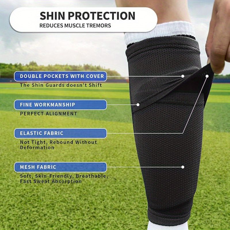 Set of 2 Breathab Shin Seves Designed for Soccer, Featuring a Durab New Sty Avaib in Sizes S, M, And These Extra Roomy Shin Socks Provide for Comfort And Are Ideafor Summer Camps And Agues - Image 12