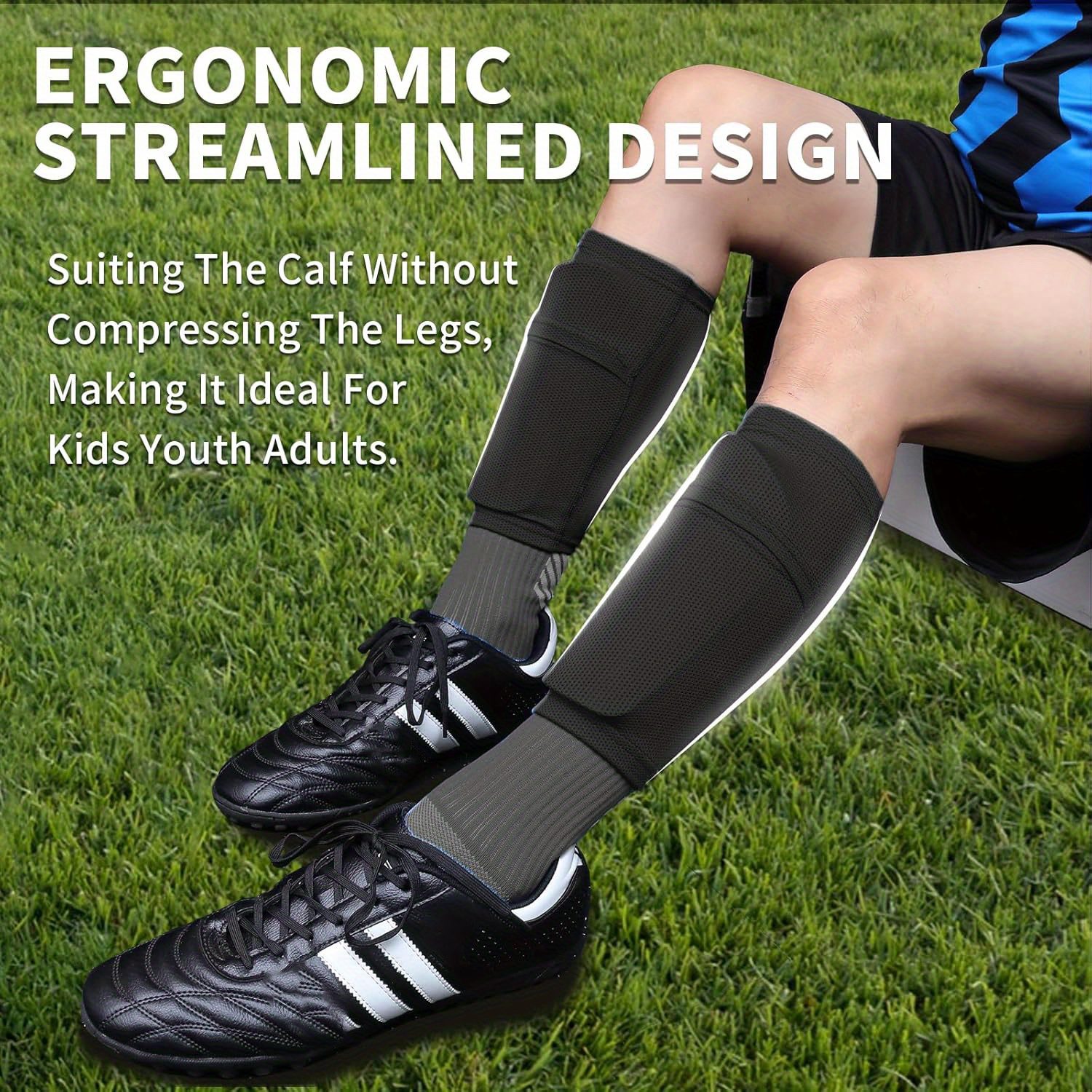 Set of 2 Breathab Shin Seves Designed for Soccer, Featuring a Durab New Sty Avaib in Sizes S, M, And These Extra Roomy Shin Socks Provide for Comfort And Are Ideafor Summer Camps And Agues - Image 15