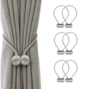 Set of 6 Durable Magnetic Curtain Ties for Securing Drapes, Ideal for Both Indoor And Outdoor Settings