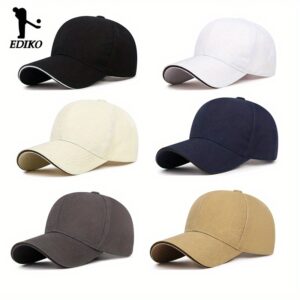 6pcs casual baseball cap set for men, adjustable golf hat suitable for autumn and winter outdoor sports