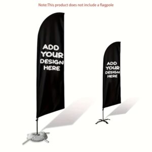 Customizable Knife-shaped Flag, Single-sided Printing, Durable Outdoor Banner. Suitable for Business Events, Shops, and Promotions. Offers Personalized Design Space with a Professional and Minimalist Style. High-quality Printing. Please Note That