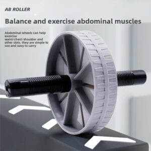 Abdominal Wheel Roll - Core Strength Trainer & Ab Roller Wheel for Home Gym, Non-Electric Abdominal Workout Equipment with Stability Training, Full Body Workout for Waist, Arms, Legs - Ideal for Beginners & Advanced Users, Sleek Fitness Gear, Sturdy Construction
