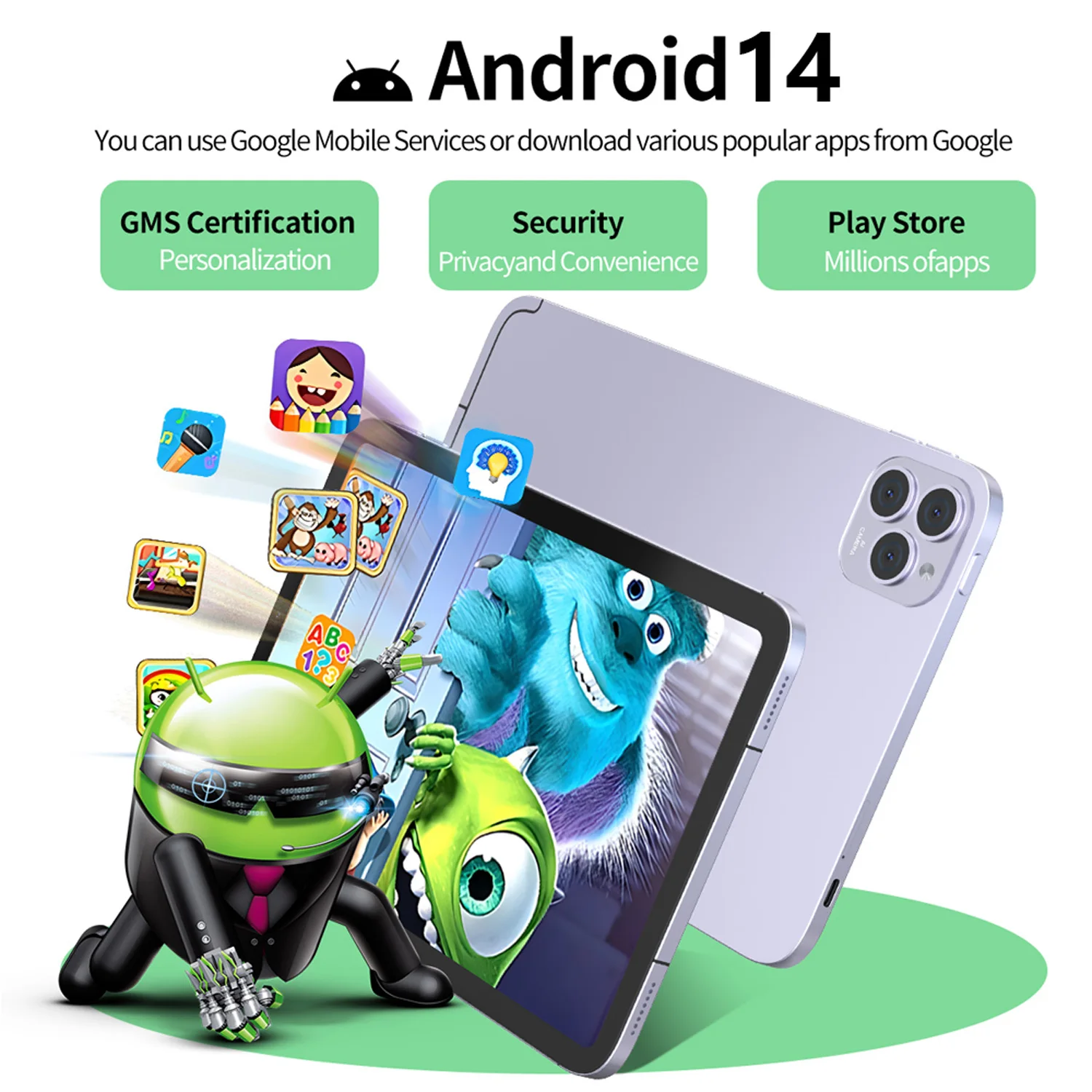 2025 Hot New 10.1 Inch High display tablets Octa Core 12GB+128GB Rom Android 14 Google Play 4G LTE 5G Phone Call Tablet 7000mAh - Image 2