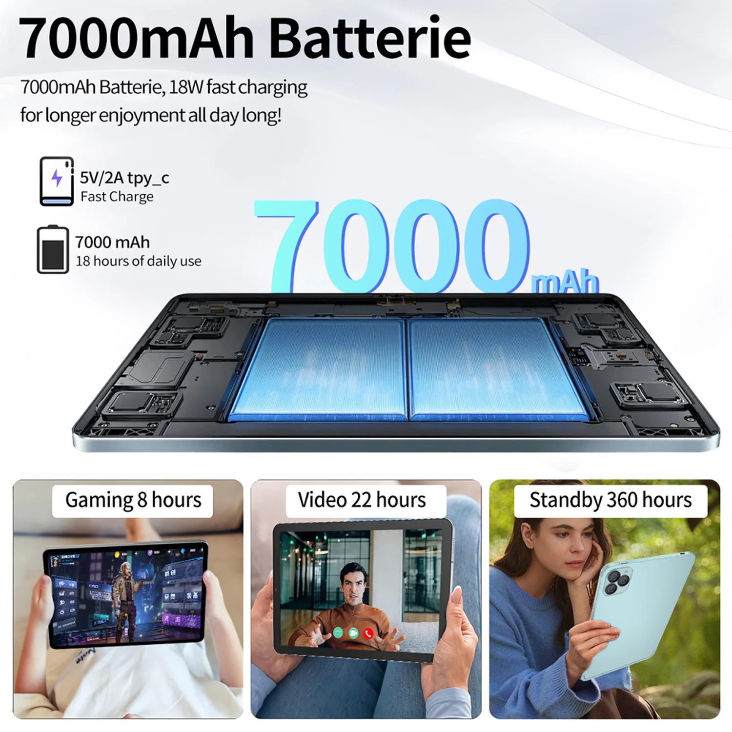 2025 Hot New 10.1 Inch High display tablets Octa Core 12GB+128GB Rom Android 14 Google Play 4G LTE 5G Phone Call Tablet 7000mAh - Image 4