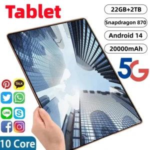 2026 NEW Pad 15 Pro Tablet Android 14 22GB+2TB 20000mAh Snapdragon 870 Original Tablets PC 5G Dual SIM Card WIFI HD 4K Mi Tab