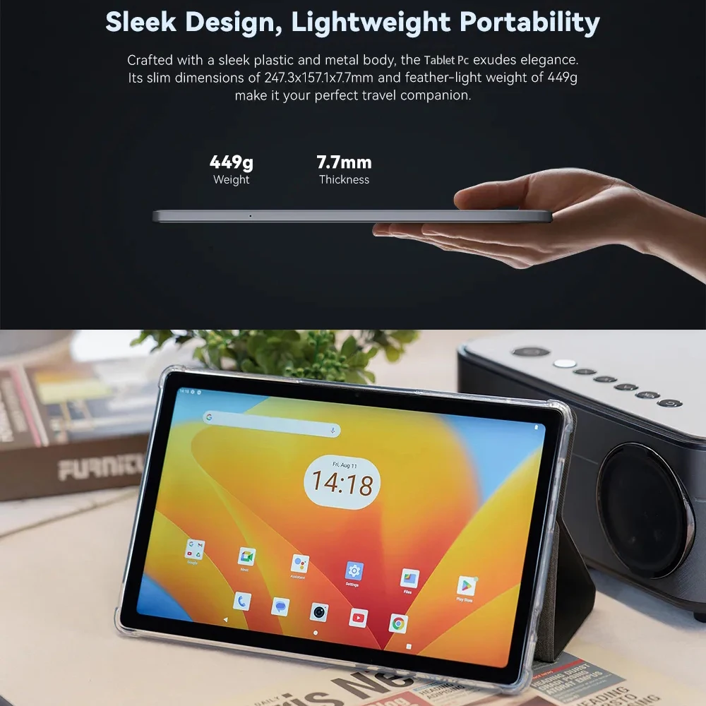 BDF-Y7 New Android Tablets 10.1 Inch Octa Core 8GB RAM 256GB ROM Android 13 Google Play 4G Phone Call 5G WiFi Tablet PC 8000mAh - Image 6