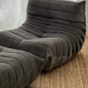Bean Bag Chair for Adult Memory Foam Sofa Lazy Floor Sofa Fireside Chair for Living Room Gaming Room Bedroom Soft Corduroy Cover
