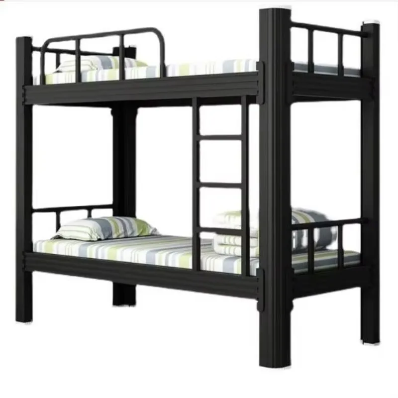 Factory Direct Sales Double Deck Steel Metal Frame Bunk Bed Decker Bunk Beds Hostel Bunker Bed Lit Superpose Tempat for Sale - Image 5