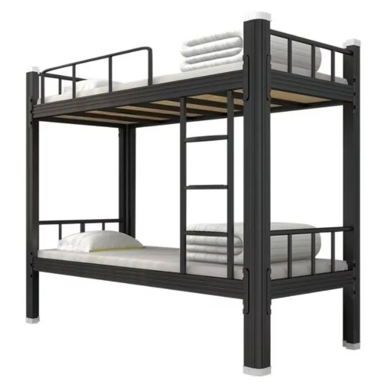 Factory Direct Sales Double Deck Steel Metal Frame Bunk Bed Decker Bunk Beds Hostel Bunker Bed Lit Superpose Tempat for Sale