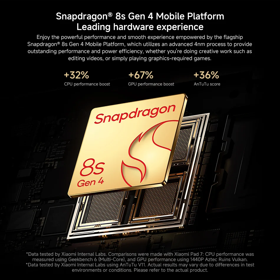Global Version Xiaomi Pad 8 3.2K 144Hz Display Snapdragon 8s Gen 4 Mi Tablet 9200mAh Battery 45W turbo charging - Image 6