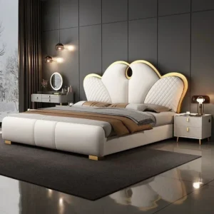 Luxury Full Size Bed Frame With Headboard ﻿ Bed Beds King Size Frame With Mattress Included Gaming Furniture For Home 180X200cm