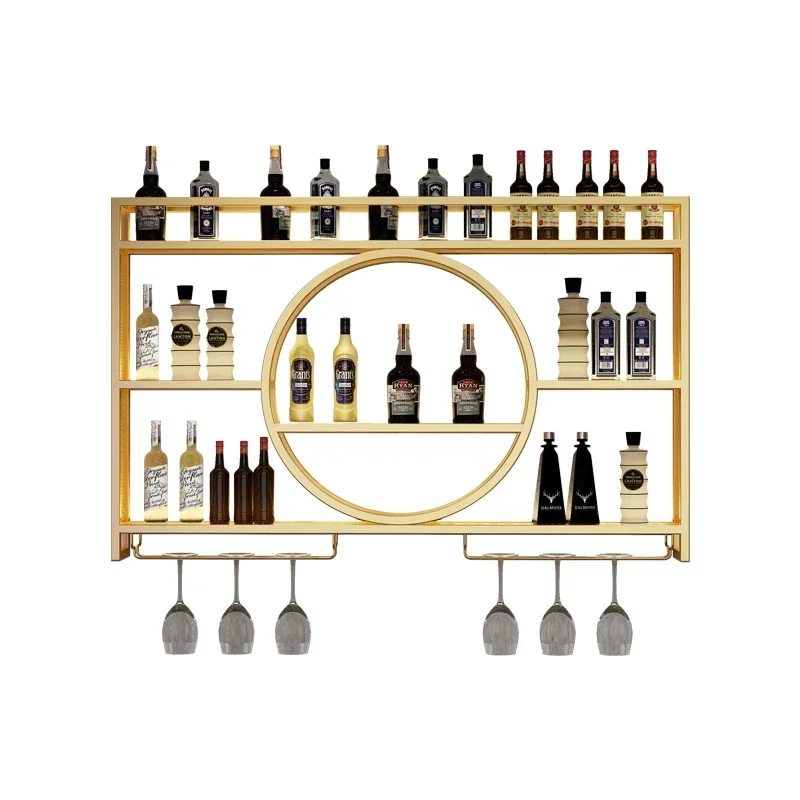 Plane Display Wine Rack Free Standing Modern Wall Liquor Store Gold Wine Rack Display Large Luxury Botellero Vino Decoration - Image 2