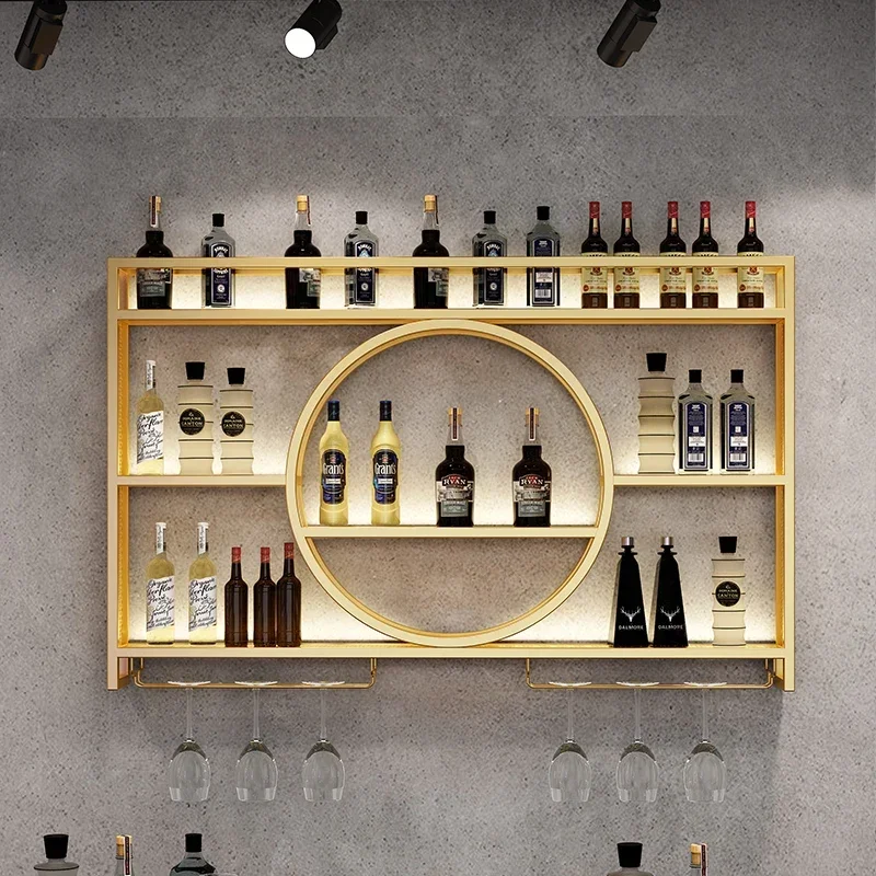 Plane Display Wine Rack Free Standing Modern Wall Liquor Store Gold Wine Rack Display Large Luxury Botellero Vino Decoration - Image 3