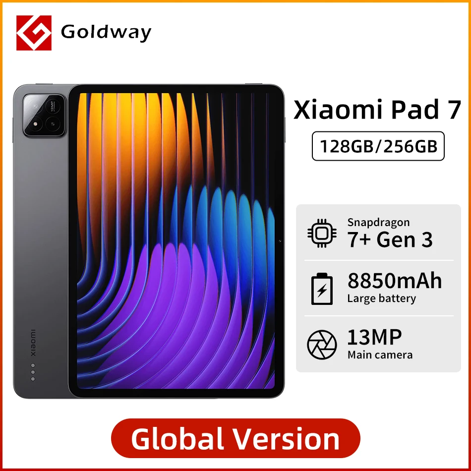 Xiaomi Pad 7 Tablets Global Version Snapdragon 7+ Gen 3 11.2'' 3.2K 144Hz Display 8850mAh 45W Turbo Charging 128GB/256GB