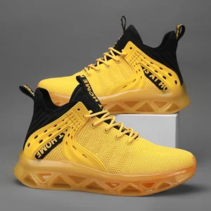 Men's Sports and Casual Shoes - Plaid and Fashionable, Breathable Mesh Upper, with Cushioning Support, Non-Slip Eva Soles, Laces, Low-Top Running Sneakers, Suitable for Training and Casual Wear