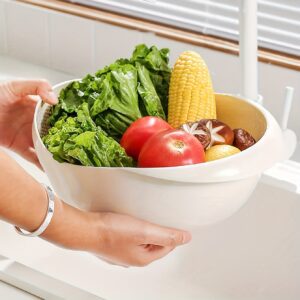 1pc, Rice Washing Drain Basket, Rice Washing Filter Basket, Creative Rice Washing Sieve, Plastic Rice Colander, Household Rice Washing Basket, Multifunctional Rice Washing Basin, Kitchen Stuff, Kitchen Gadgets