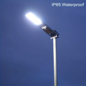 1pc Solar Street Light IP65 Waterproof 60LED Metal Motion Sensor Wall Mounted Outdoor with 3 Lighting Modes Auto Dusk to Dawn for Garden Street Deck Patio Path Garage Parking