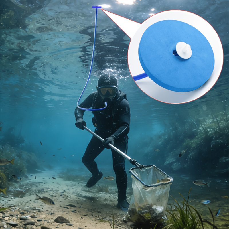 Snorkel, Anti-choking Single/double-head Breathing Apparatus, Underwater Breathing Valve, Silicone Material Oxygen Supply Device for Water Entry, Leak-proof Setup Water Entry Trainer, Deep Water Oxygen Supply Equipment Suitable for Beginner Adults - Image 5