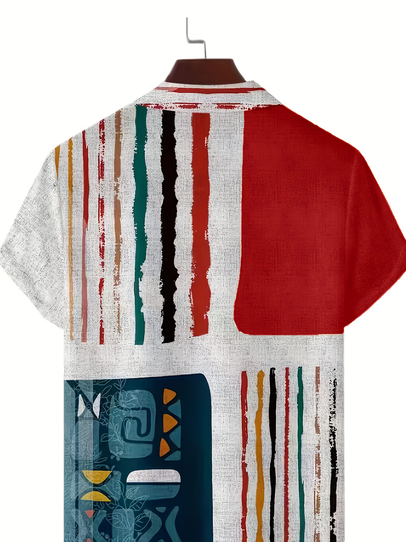 Men'S Vintage Shirt - Featuring a Collared Button Front, Suitable for Both Formal And Casual Occasions. Perfect for Summer Vacations And Casual Outfits - Easy to Care For, Machine Washable, Versatile Piece with Geometric Pattern Design - Image 10