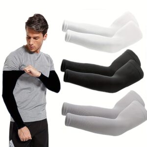 3 Pairs Cooling Arm Sleeves | Breathable Elastic Quick-Dry Fabric, Ideal for Summer for Sports And Cycling