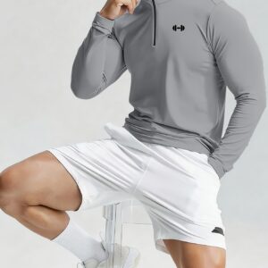 New Men'S Polo Shirt, Stylish And Trendy Print Polo for Men, Featuring a Half-Zip Collar, Suitable for Jogging, Gym, Cycling, Marathons, And Other Sportswear, Breathable And Not Stuffy, Machine Washable
