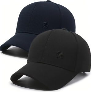 2 New Stylish Baseball Caps, Thin and Breathable, Duckbill Hats, Outdoor Hats, Suitable for Hiking, Travel, Christmas Gifts, New Year's Gifts, Family Gifts, Valentine's Day Gifts, Birthday Gifts, No Batteries Required