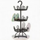 black-shoe-rack-drainage-tray-set-2-shoe-cleaning-cloths