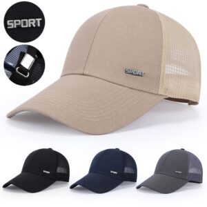 Men'S Summer Breathable Mesh Baseball Cap, Outdoor Sports Duckbill Hat, Korean Trendy Men'S Hat